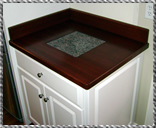 Oak Countertop w/Granite Inlay